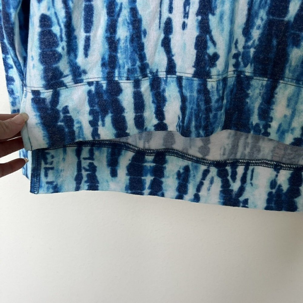 NWT NORDSTROM BP. Blue Tie Dye High-Low Tunic Sweatshirt MEDIUM Indigo blue - Picture 7 of 12